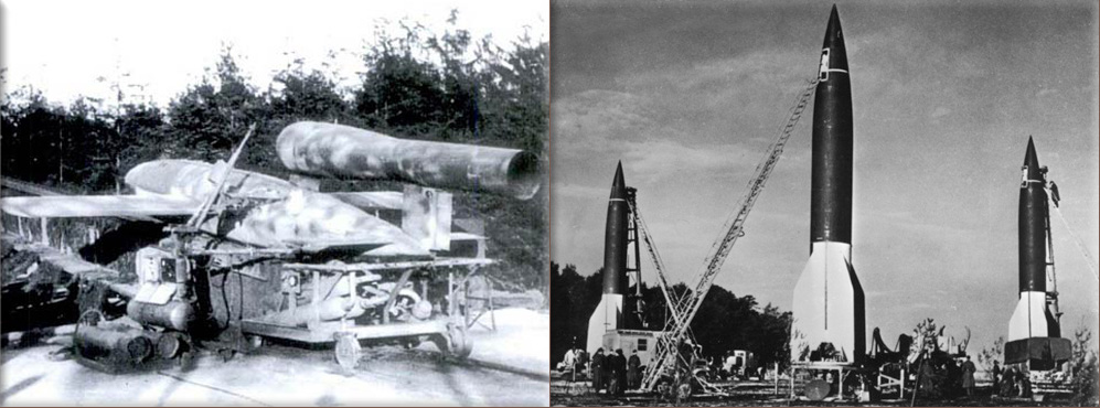 World War II: German V1 flying-bomb and V2 Rockets - Preparations for a Salvo Launch of V-2 Rockets in the Heidelager near Blizna (Poland) (1944)