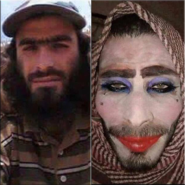 “The New Face of Terrorists:” ISIS fighters dress up as WOMEN with make-up and padded bras in desperate bid to flee Mosul - but are caught after neglecting to trim their facial hair!