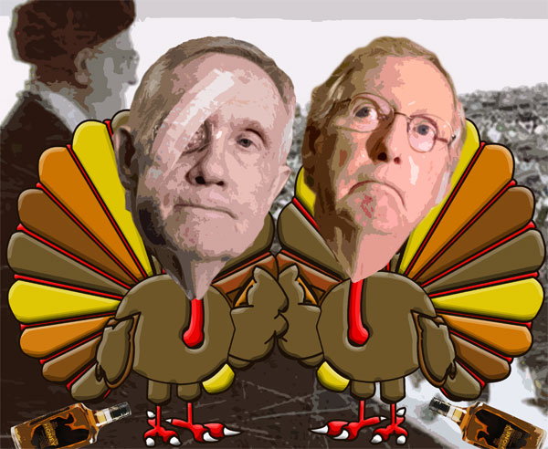 Wild Turkeys Harry Reid and Mitch McConnel (The World is now a Less Safer Place): Obama seals Iran nuclear “deal” with final Senate vote