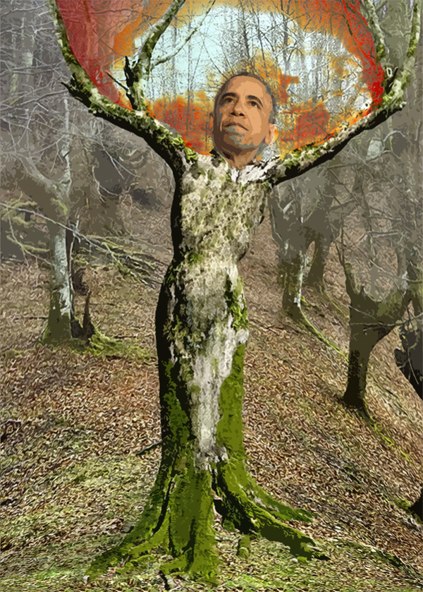 Obama as Mother Nature - Going Out on a Branch