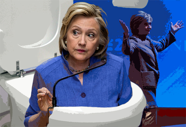 Potty Talk: Hillary Clinton was late returning to the debate stage “because she refused to share the restroom with a Martin O'Malley staffer”