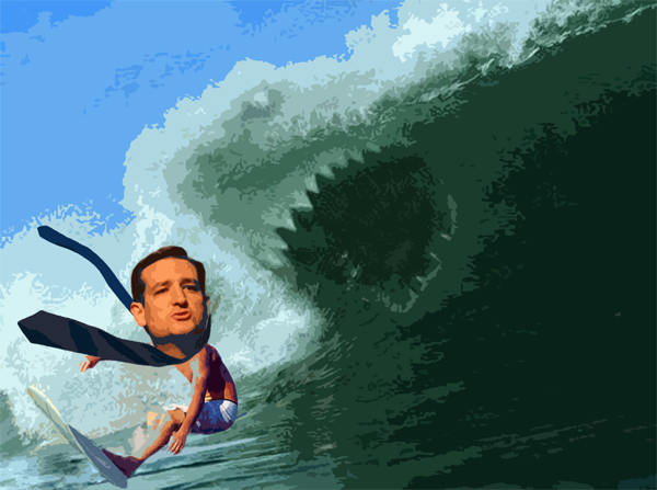 >Ted Cruz “Surfin The Shark”: Iowa Bus Tour: Ethanol Subsidies and Shark Jumping