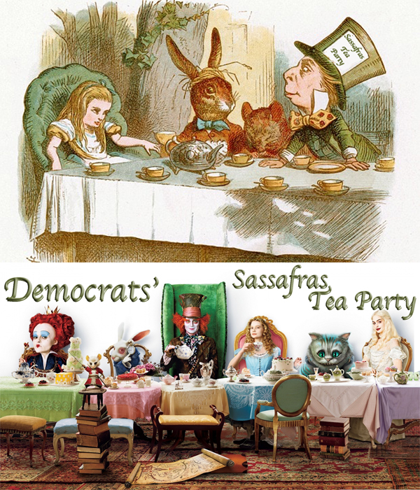 Democrats' Sassafras Tea Party: Mainstream Media Scream: Smeared “Tea Party” name OK when it's liberal