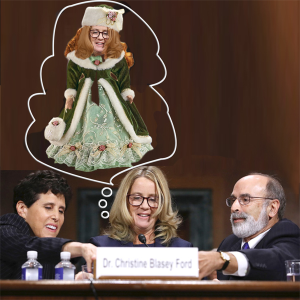 Our Final Image of the Played Out tragedy: Brett Kavanaugh Accuser - The Accused Guilty Until Proven Innocent; a Doctor Shown as a Porcelain doll, who Talkes Like A Little Girl