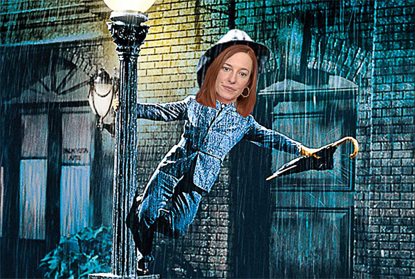 White House Press Secretary Jen Psaki “Singing In The Rain”