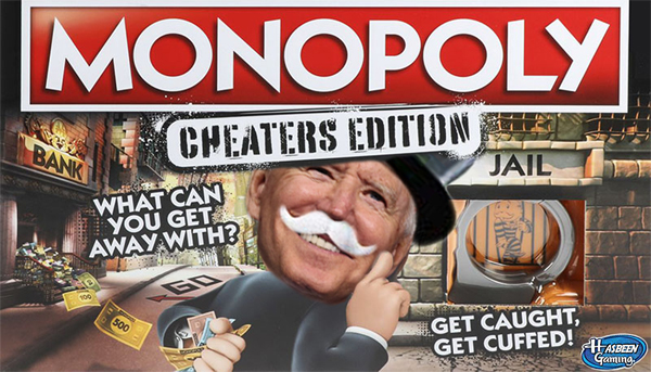 It's not Monopoly money Joe, It's Cheaters Edition