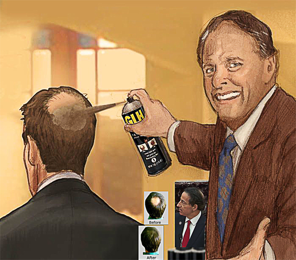Ron Popeil's Ronco “But wait, there's more!” American inventor and marketing personality, known for “Chop-O-Matic”, “Veg-O-Matic” and “Hair-O-Matic” - Spray-on Hair much needed by House impeachment manager Rep. Jamie Raskin