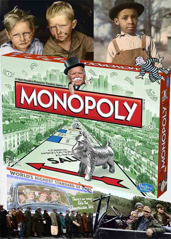 Now Monopoly is branded Racist:  Author claims original game was based on segregated 1930s Atlantic City; Priciest properties were affluent white neighborhoods, Poorest properties were in black neighborhoods