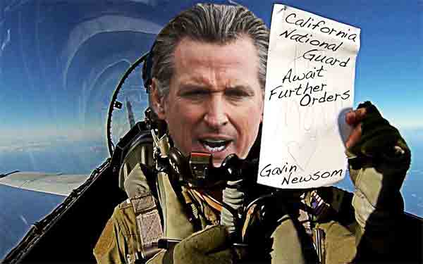 Governor Gavin Newsom “Lockdown Enforcer”: California National Guard Prepped F-15 Fighter Jet For “Domestic Mission” As Pandemic Lockdown Started: Report