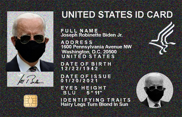 Joe Biden's Universal ID Card: It's a Vaccination, Voter and Race Card Identification All In One
