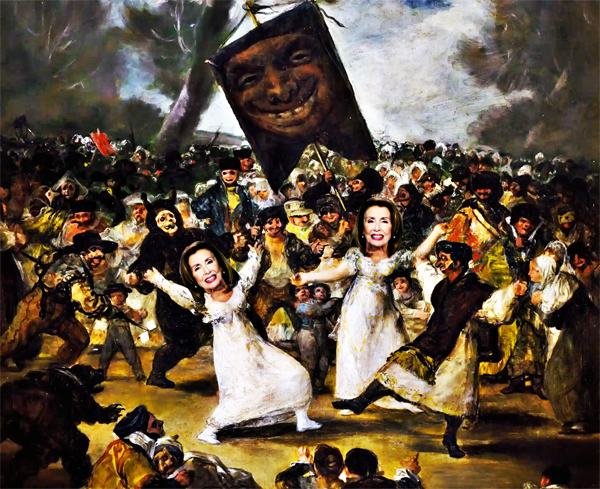 House Speaker Nancy Pelosi With Francisco de Goya Capitol Rioters