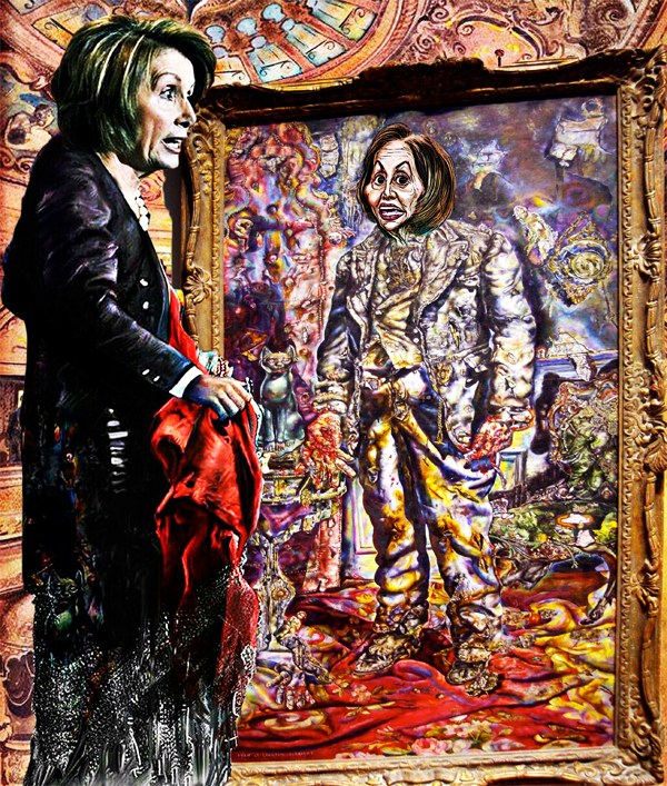 Self Absorbed Nancy Pelosi Unveils Her Portrait “Dorian Pelosi Grey” At The White House