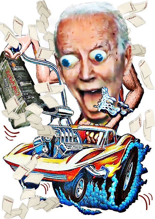 BIDEN'S CLASSIFIED DOCUMENTS FOUND AT “THINK TANK” AND IN THE GARAGE WITH CRAZY JOE'S RESTORED CORVETTE