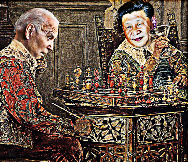 Biden Xi Chess Match