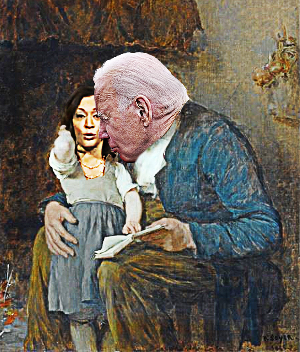Cringeworthy Old Joe Biden Smelling The Little Girl Kamala