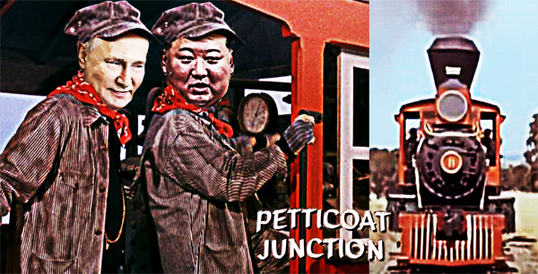 Kim Jong Un, Vladimir Putin on the Hooterville Cannonball at Petticoat Junction