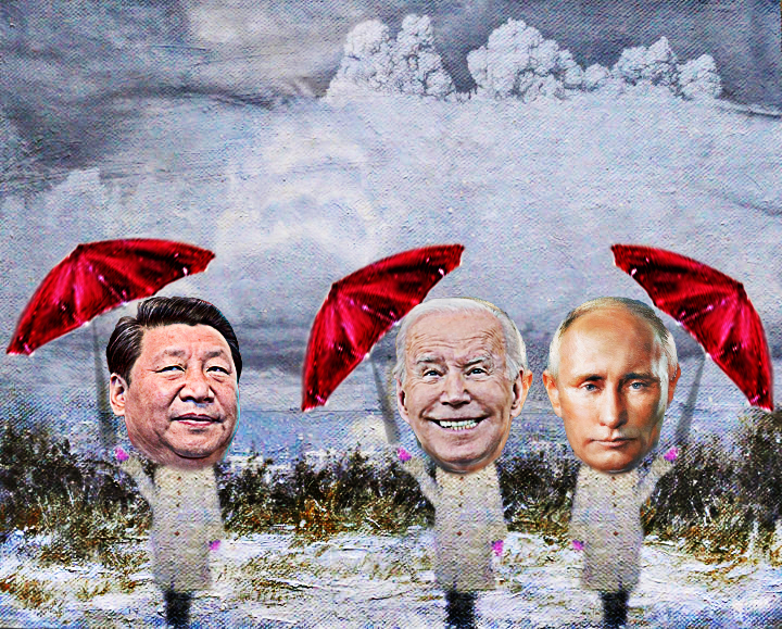Chinese Communist Party (CCP) Chairman Xi J, U.S. President Joe Biden and Russian President Vladimir Putin Announce Climate Change Nuclear Winter