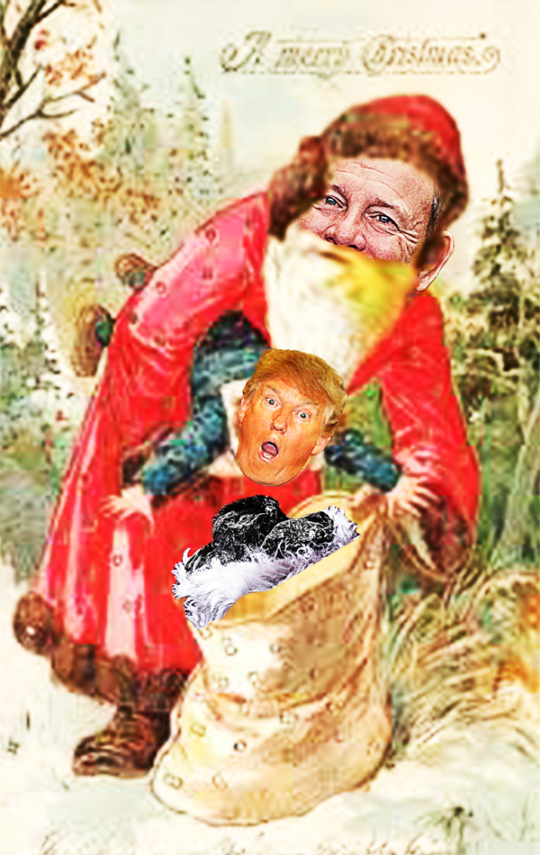 Chief Justice John Roberts Gives President Donald Trump Lump of Coal in Christmas Stocking