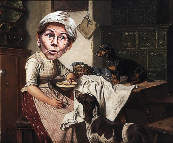 Massachusetts Senator Elizabeth Warren, Having a &&ldquo;Political Debate With A Dog&rdquo;