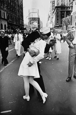 Alfred Eisenstaedt (December 6, 1898 – August 24, 1995) was a German photographer and photojournalist - V-J Day in Times Square, a photograph by Alfred Eisenstaedt, was published in Life