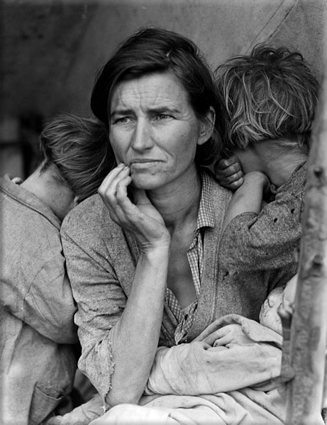 Dorothea Lange (May 26, 1895 – October 11, 1965) an influential American documentary photographer and photojournalist, best known for her Depression-era work for the Farm Security Administration (FSA) - Migrant Mother