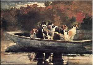 Dogs in a Boat (Waiting for the Start) (1889)