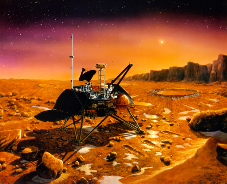 Mars Polar Lander: Artist's depiction of Mars Polar Lander on Mars