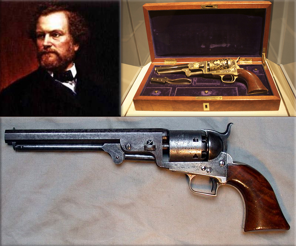 Samuel Colt was an American inventor and industrialist from Hartford, Connecticut, founder of Colt's Patent Fire-Arms Manufacturing Company (now known as Colt's Manufacturing Company), and made the mass-production of the revolver commercially viable for the first time