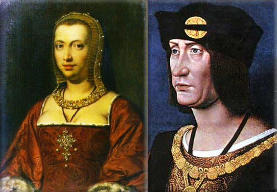 Anne of Brittany (Duchess of Brittany, later Queen of France and mother to Queen Claude of France) credit Inor, Flickr; Louis XII of France, King of France