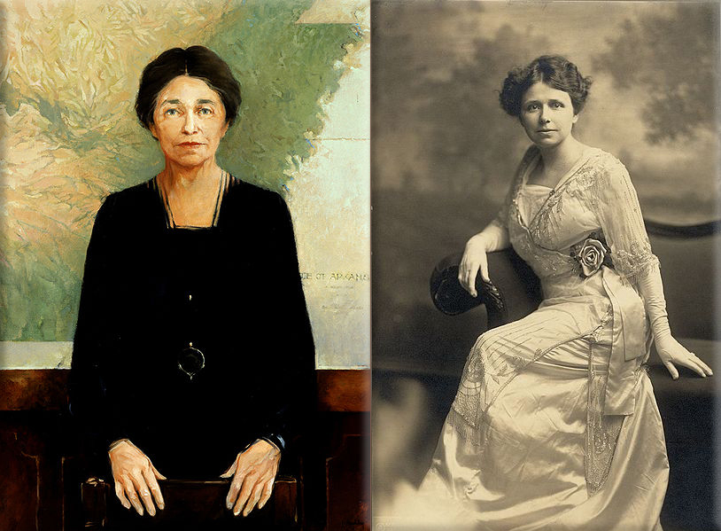 Senate portrait of Hattie Caraway (the first woman elected to the United States Senate); Hattie Caraway in 1914