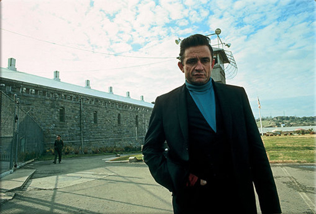 Johnny Cash photographed at Folsom State Prison in Folsom, California in 1968. (Photo: Jim Marshall)