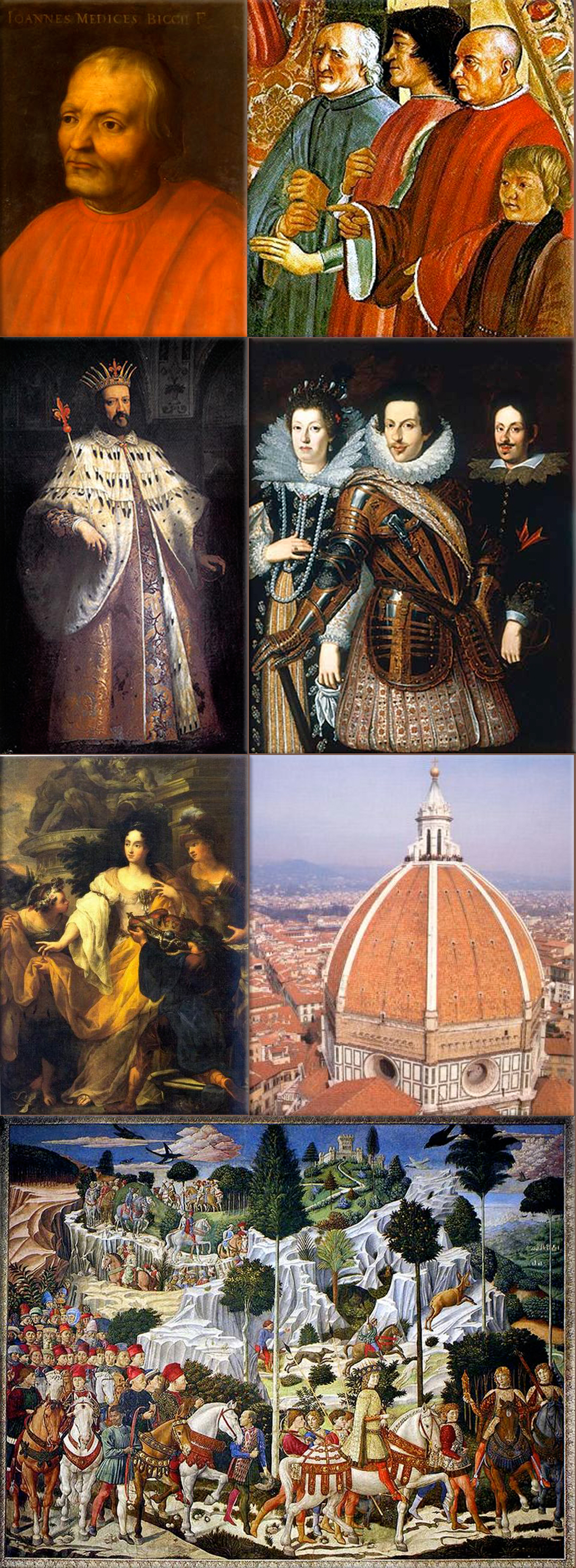 The House of Medici or Famiglia de' Medici was a political dynasty, banking family and later royal house that first began to gather prominence under Cosimo de' Medici in the Republic of Florence during the late 14th century