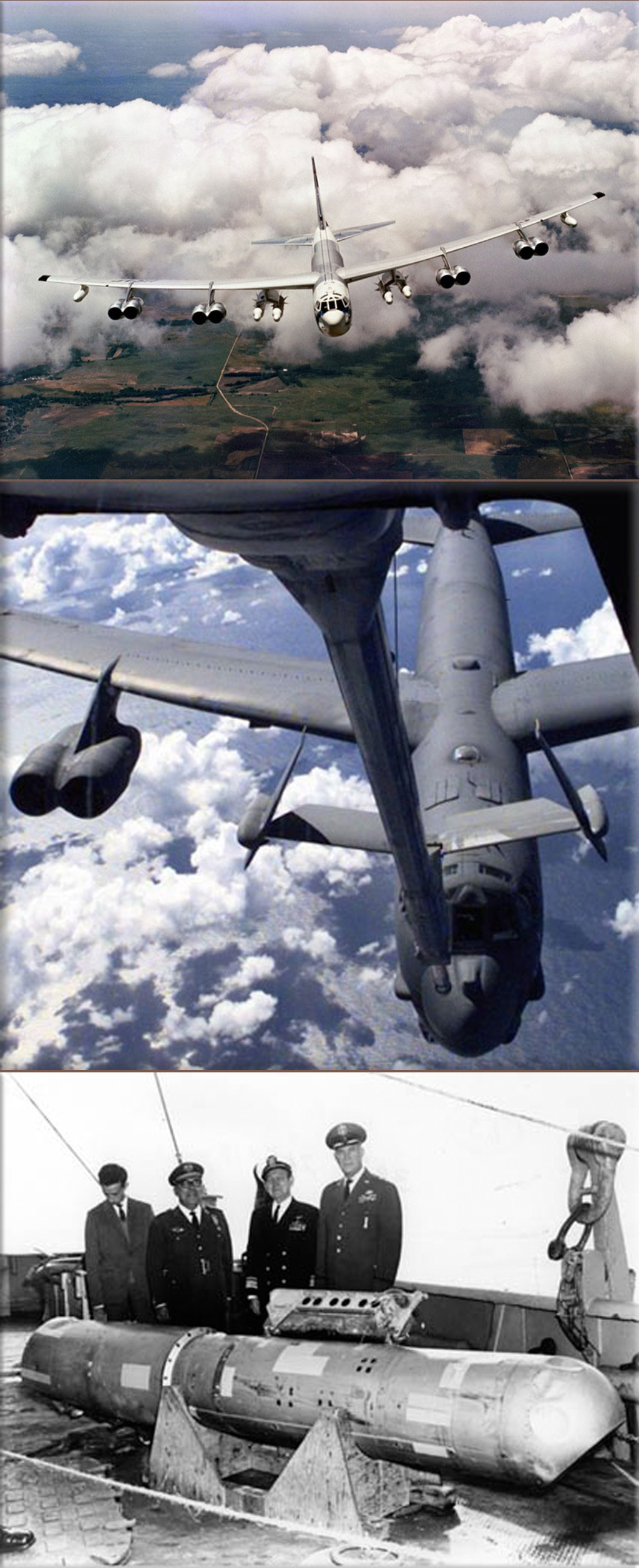 The 1966 Palomares B-52 crash or Palomares incident occurred on January 17, 1966, when a B-52G bomber of the USAF Strategic Air Command collided with a KC-135 tanker during mid-air refuelling at 31,000 feet (9,450 m) over the Mediterranean Sea, off the coast of Spain