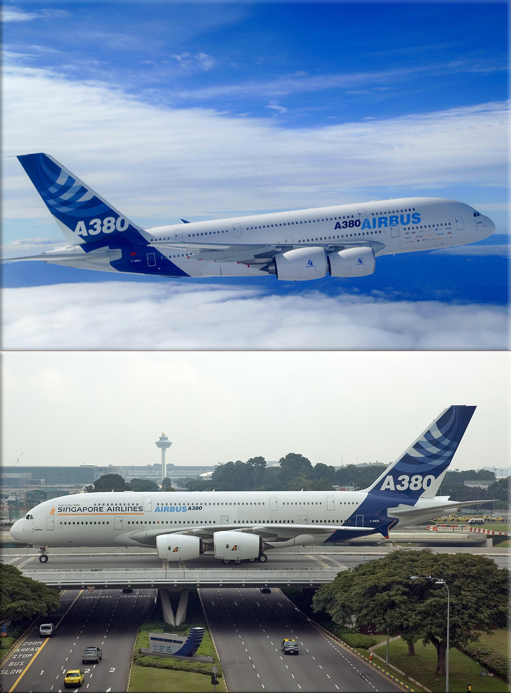 The Airbus A380, the world's largest commercial jet, is unveiled at a ceremony in Toulouse, France