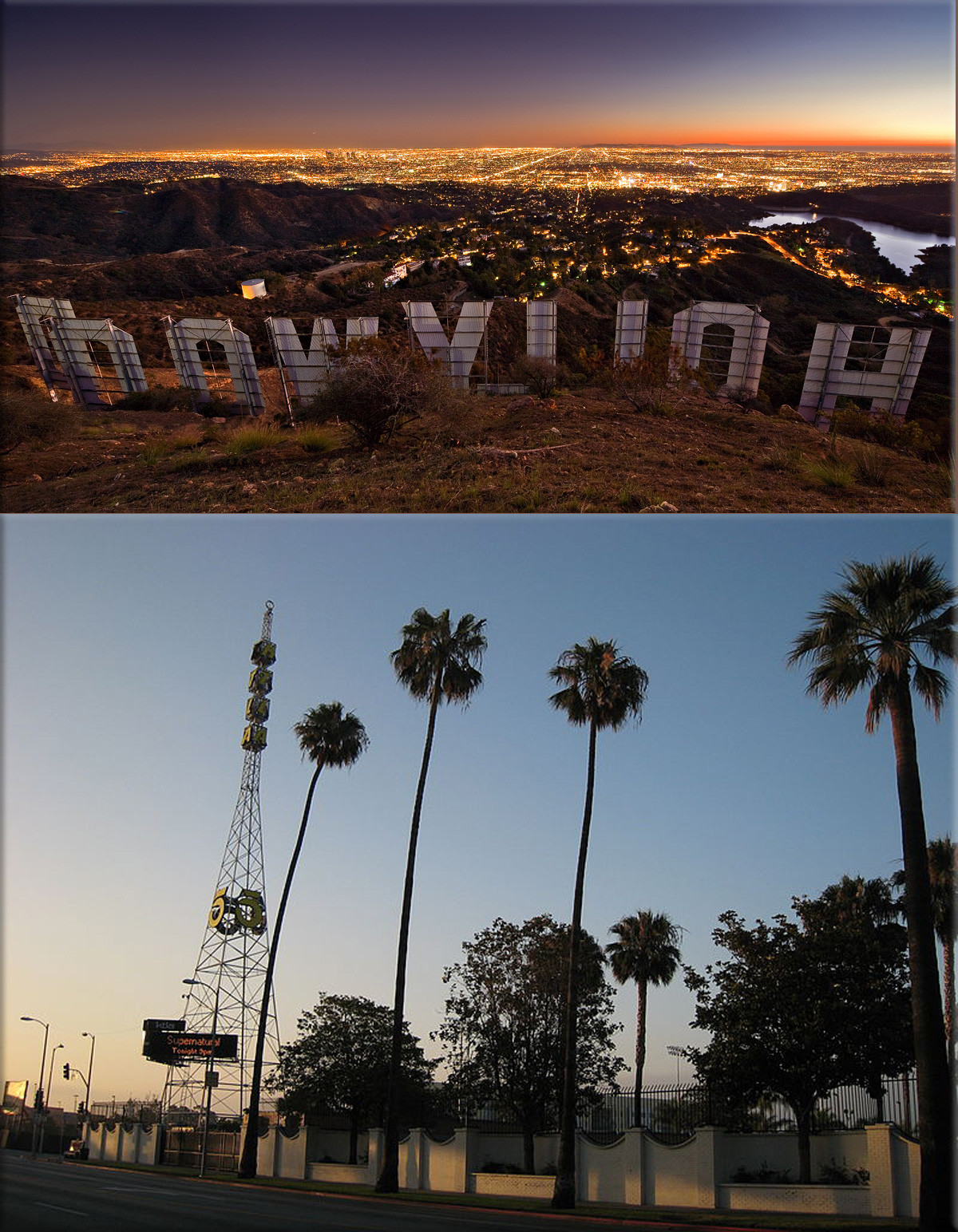 Hollywood, California; KTLA tower on Sunset Boulevard