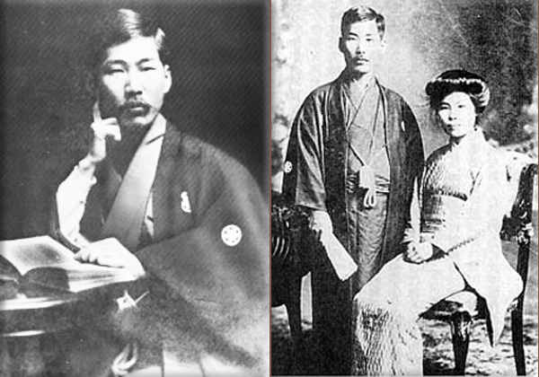 Shūsui Kōtoku and his partner Kanno Suga. (The High Treason Incident ultimately resulted in the execution by hanging of 12 people, and the imprisonment of a further 14)