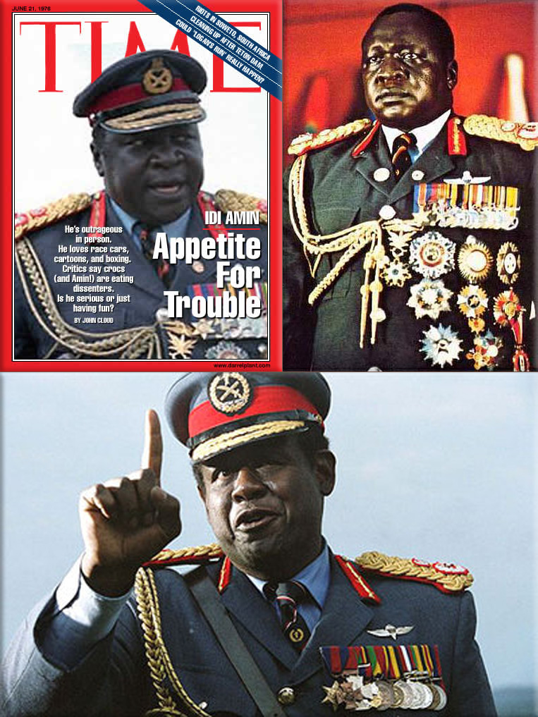 Idi Amin Dada (mid 1920s – 16 August 2003) was the military dictator and President of Uganda from 1971 to 1979 (Amin's rule was characterised by human rights abuse, political repression, ethnic persecution, extrajudicial killings, nepotism, corruption, and gross economic mismanagement (The number of people killed as a result of his regime is estimated by international observers and human rights groups to range from 100,000 to 500,000)