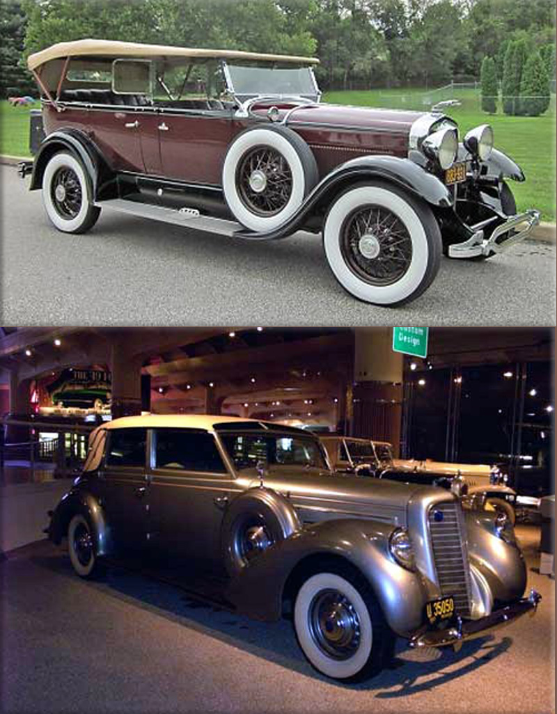 Lincoln Motor Company: 1930 Lincoln Model L Seven Passenger Dual Cowl Phaeton, Red; Lincoln K-series Touring 1937