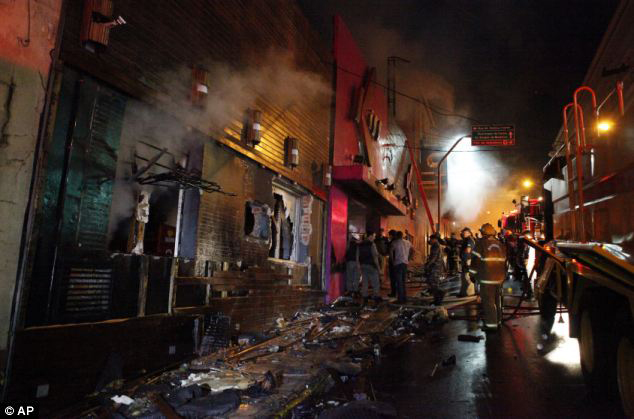 Two hundred forty-two people die in a nightclub fire in the Brazilian city of Santa Maria, Rio Grande do Sul.