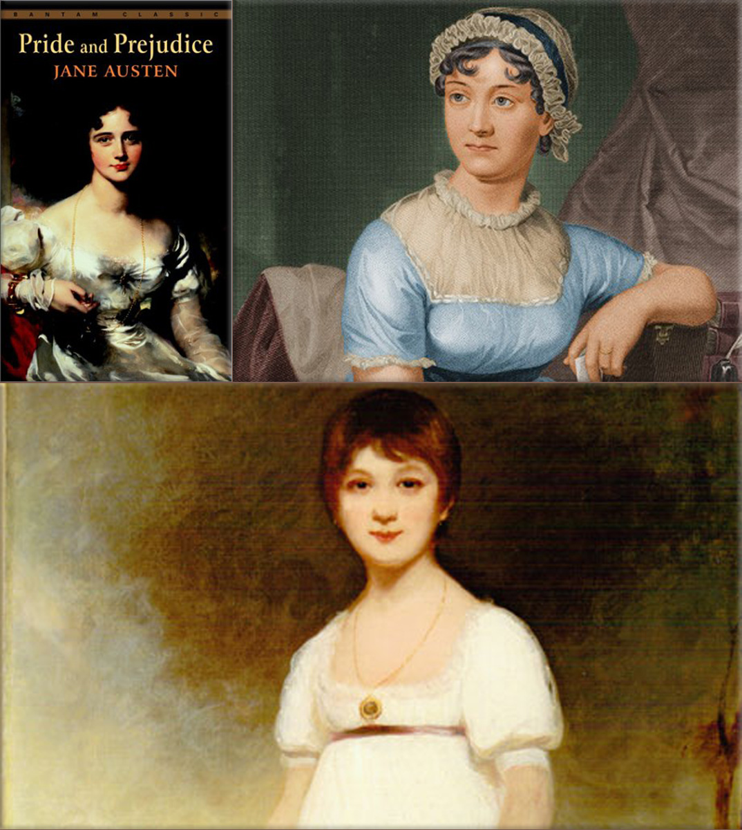 Pride and Prejudice: Jane Austen, Portrait on canvas dating 1910, depicting a young girl, believed to be Jane Austen
