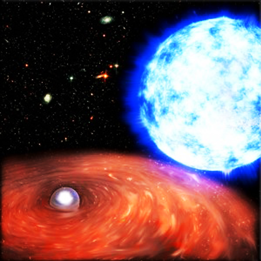 The white dwarf and its companion (Credits: Francesco Mereghetti, NASA, ESA and T.M. Brown)