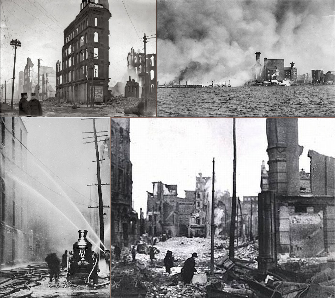 Great Baltimore Fire: destroys over 1,500 buildings in 30 hours Baltimore, Maryland