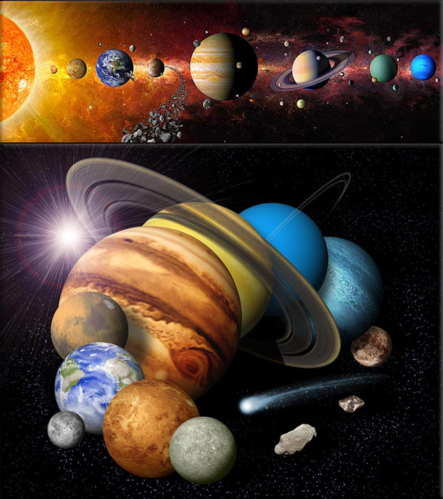 Solar System: consists of the Sun and its planetary system of eight planets, their moons, and other non-stellar objects