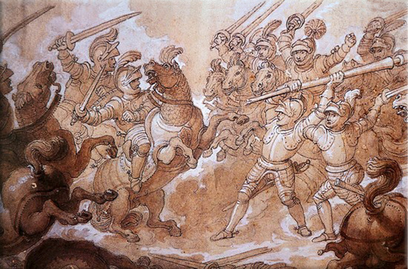 Disfida di Barletta: famous challenge between 13 Italian and 13 French knights near Barletta