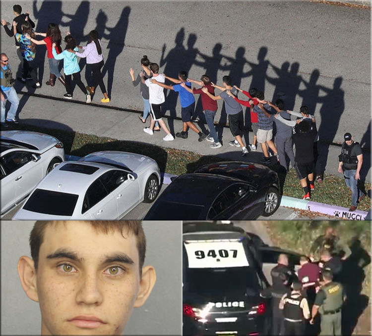 Douglas High School shooting: A school shooting at Marjory Stoneman Douglas High school occurs in Parkland, Florida
