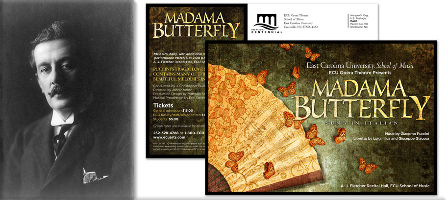 Giacomo Puccini ● Madama Butterfly receives its première at La Scala in Milan, credit East Carolina University