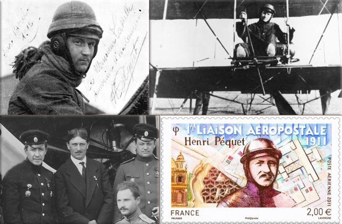 Henri Pequet (1888-1974) was a pilot in the first official airmail flight on February 18, 1911