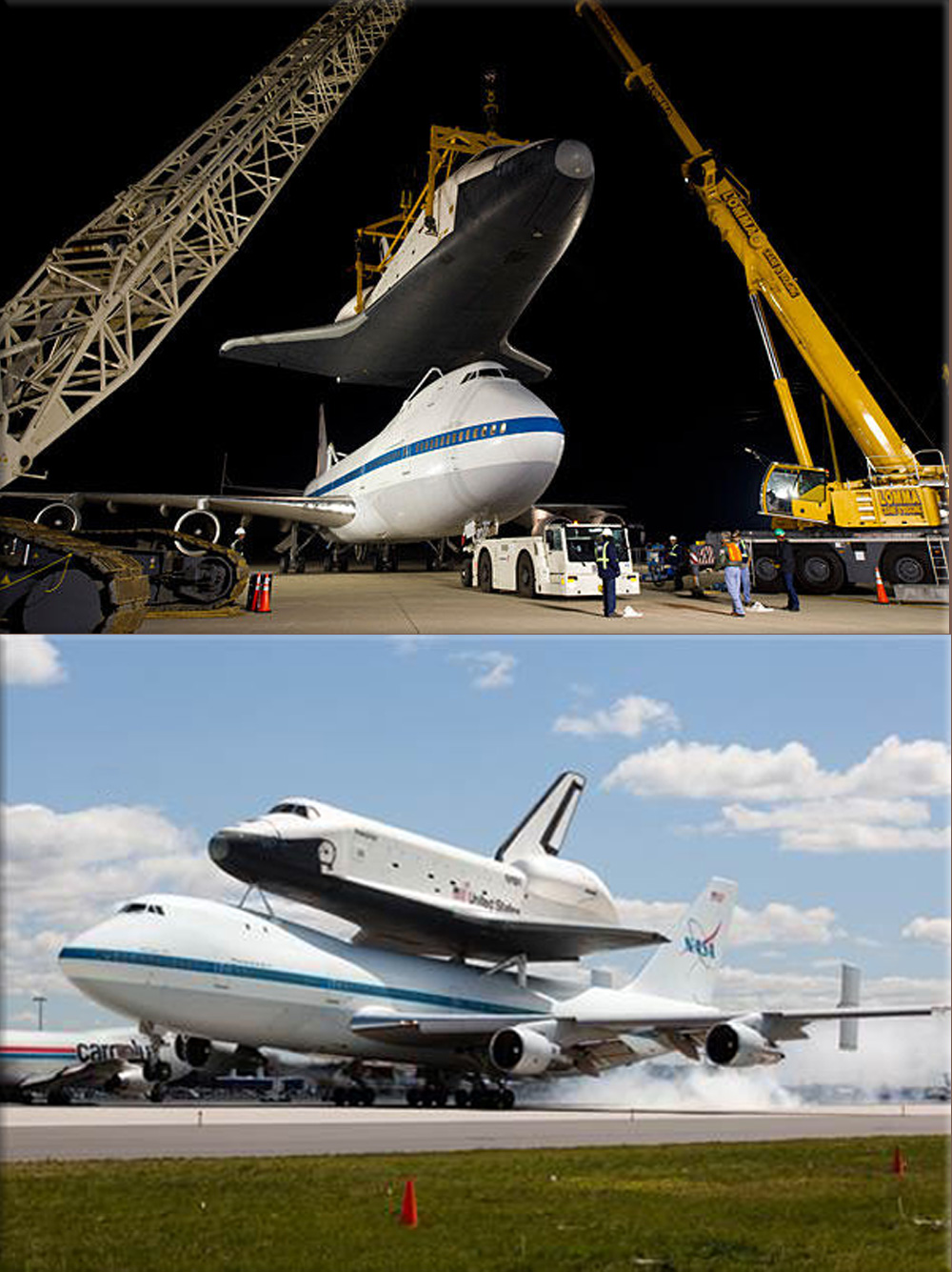 Space Shuttle Enterprise - NASA 747 Shuttle Carrier Aircraft, headed for Intrepid Sea Air and Space Museum in New York