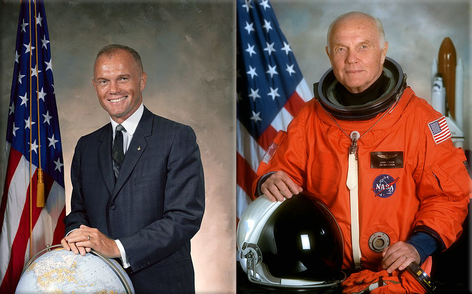 John Glenn: NASA Astronaut in 1964; NASA Astronaut in in 1998
