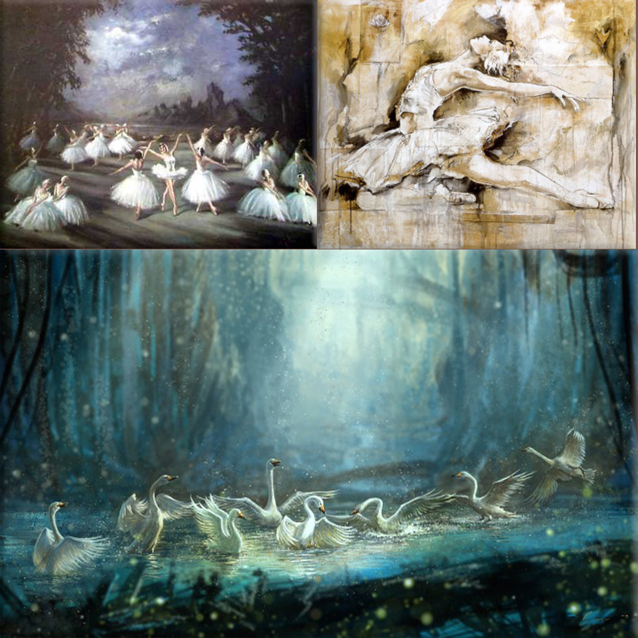 Swan Lake (Russian: Лебединое озеро, Lebedinoye ozero) ballet, Op. 20, by Pyotr Ilyich Tchaikovsky, was composed in 1875–1876. The scenario, initially in four acts, was fashioned from Russian folk tales and tells the story of Odette, a princess turned into a swan by an evil sorcerer's curse